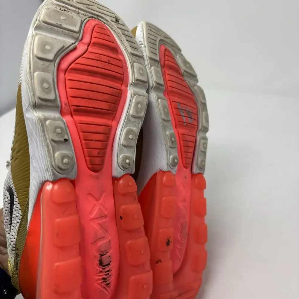 Nike‎ Air Max 270 White Gold Orange Athletic Running Shoes Women’s 7 AH6789-700